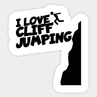 I love Cliff jumping Sticker